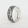 Bague argent ouvert homme oeil de dieu zirconium