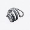 Bague homme femme serpent en acier inoxydable