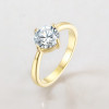 bague solitaire acier plaque or zirconium gravure personnalisable