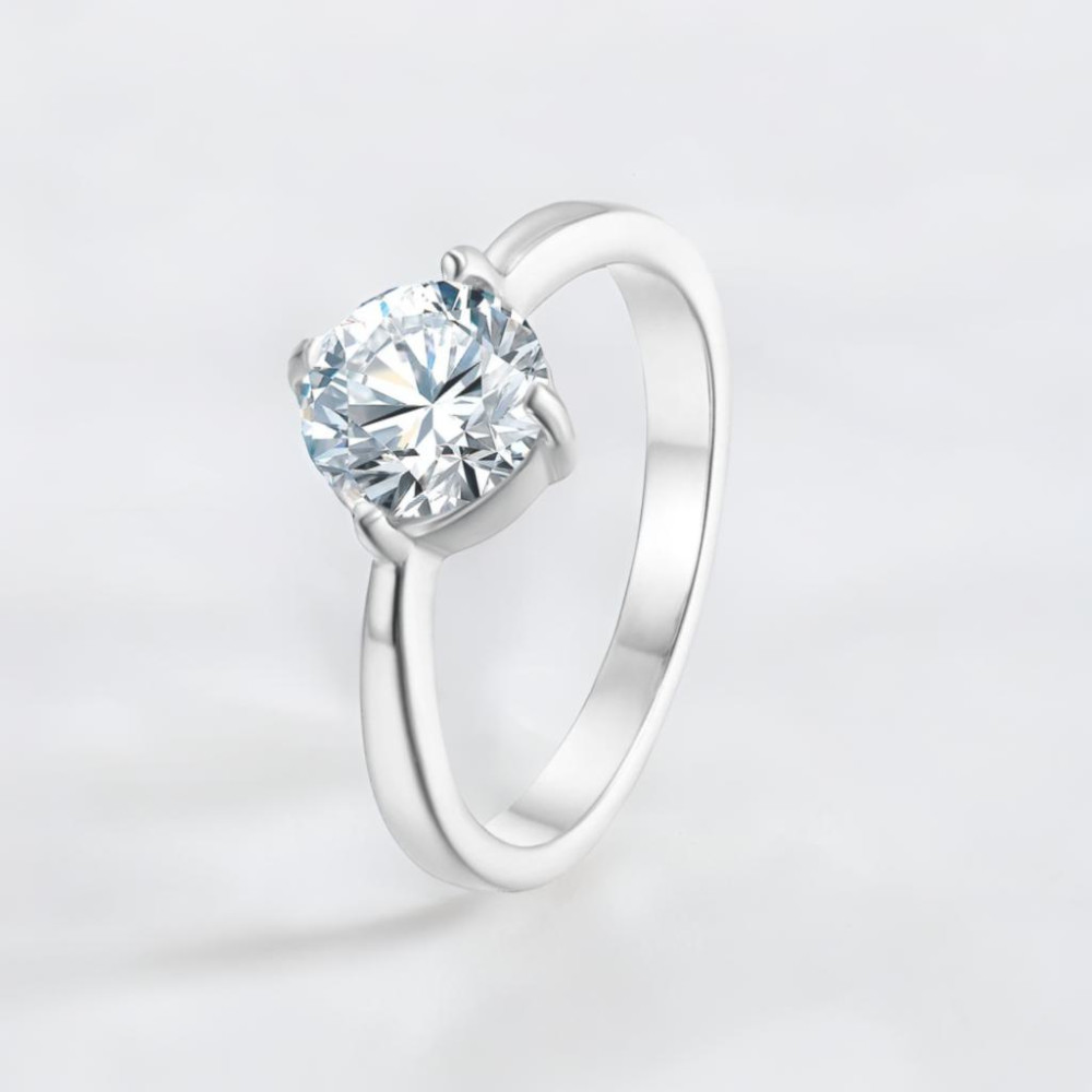 bague solitaire acier plaque or zirconium gravure personnalisable