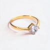 bague solitaire acier plaque or zirconium gravure personnalisable