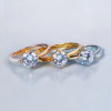 bague solitaire acier plaque or zirconium gravure personnalisable