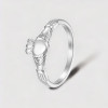 bague mariage Claddagh acier plaque or gravure personnalisable