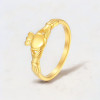 bague mariage Claddagh acier plaque or gravure personnalisable