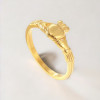 bague mariage Claddagh acier plaque or gravure personnalisable
