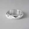Bague anneau tournant antistress acier facetté
