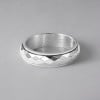 Bague anneau tournant antistress acier facetté