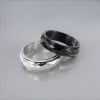Bague anneau tournant antistress acier facetté