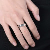 Bague anneau tournant antistress acier facetté