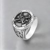Saint michael knightly protection steel men's ring