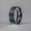 Personalized matte brush titanium ring for men and women