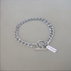 Pulsera personalizada para hombre y mujer, cadena de acero para grabar