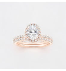Anello di fidanzamento da donna doppio anello in argento zirconio ovale 3 colori