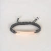 Bracelet personnalise couple nylon tresse zirconium plaque acier