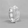 Anello in tungsteno multi-scanalatura da uomo personalizzato da incidere