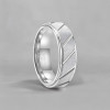 Personalized men's multi-groove tungsten ring to engrave