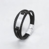 Bracciale barbazzale in pelle da uomo personalizzato