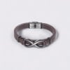Bracciale da uomo in pelle nera Infini
