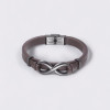 Bracelet homme cuir noir Infini