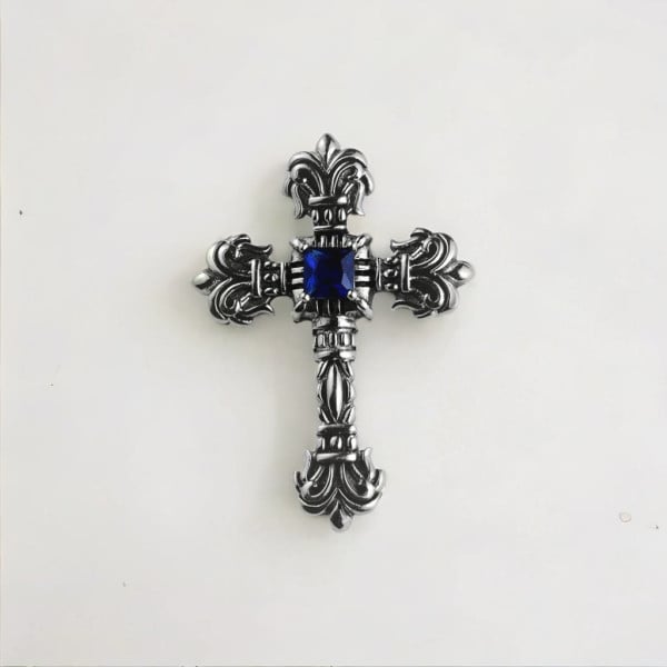 Pendentif homme argent massif croix celtique avec zirconium