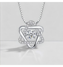 Colgante estrella de David plata circonitas