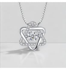 Sterling Silver Cubic Zirconia Star Of David Pendant
