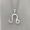 Sterling Silver Leo zodiac pendant necklace