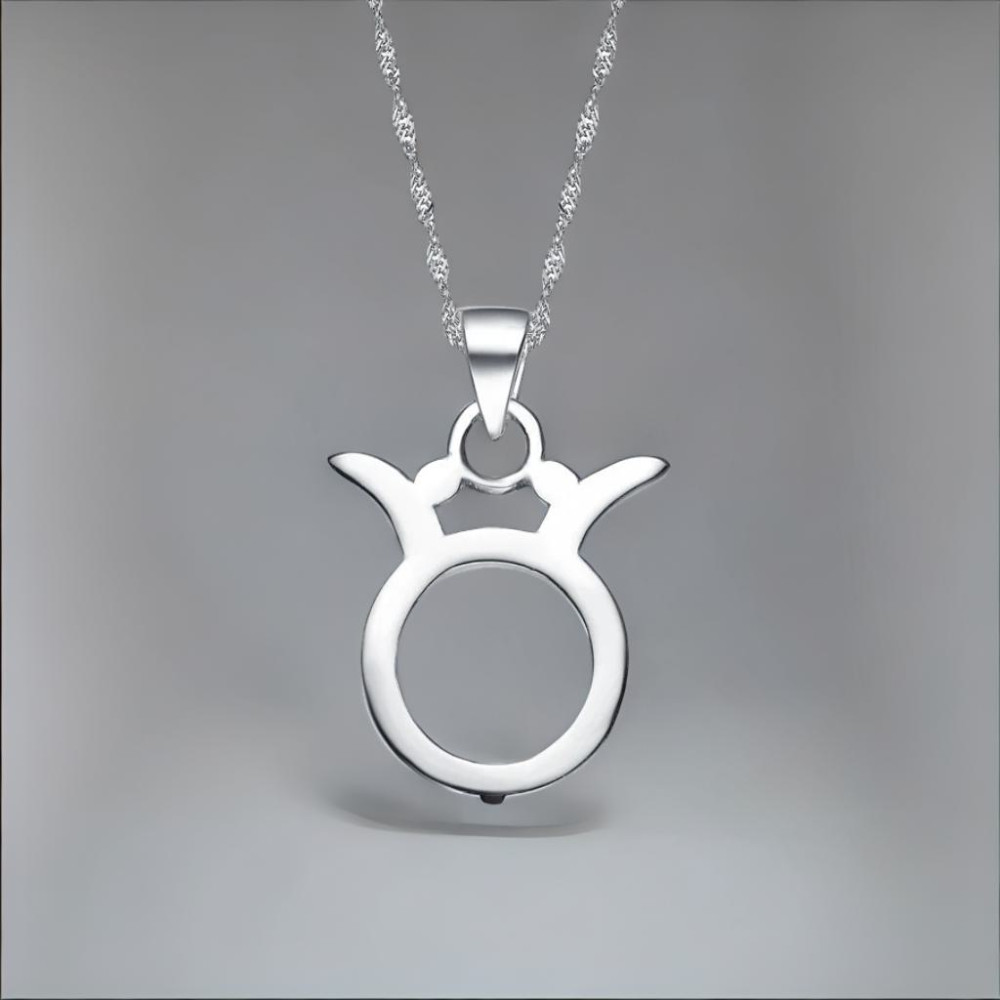 Herenketting met sterrenbeeld Stier en zilveren hanger