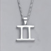 Ciondolo da uomo Collana zodiacale in argento Gemelli
