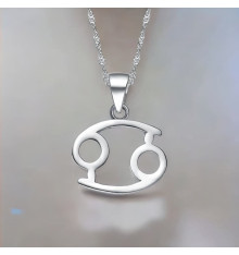 Cancer Zodiac Necklace in 925 Sterling Silver – Sensitivity, Protection, and Astrological Symbol