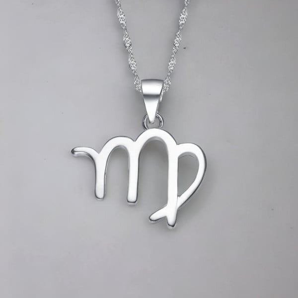 Pendentif homme Collier argent zodiaque Vierge