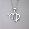 Pendentif homme Collier argent zodiaque Vierge