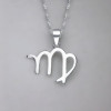 Pendentif homme Collier argent zodiaque Vierge