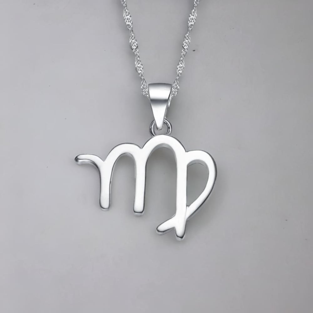 Pendentif homme Collier argent zodiaque Vierge