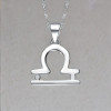 Collana da uomo in argento zodiaco Bilancia con ciondolo