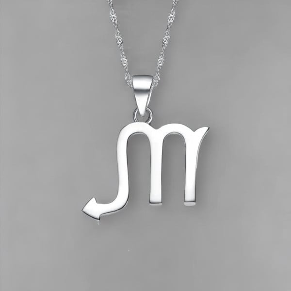 Pendentif homme Collier argent zodiaque Scorpion
