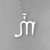 Sterling Silver Scorpio zodiac pendant necklace