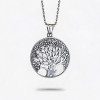 Colgante de plata 925 redondo árbol de la vida medallón celta