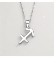 Sagittarius Zodiac Necklace in 925 Sterling Silver – Adventure, Freedom, and Astrological Symbol