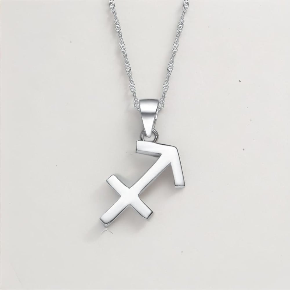 Sterling Silver Sagittarius zodiac pendant necklace