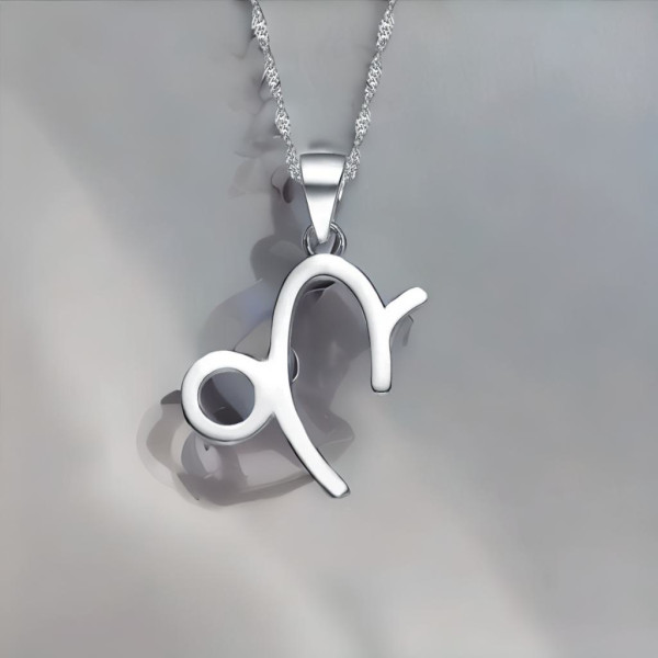 Collana da uomo in argento con zodiaco Capricorno