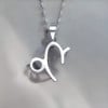 Collana da uomo in argento con zodiaco Capricorno