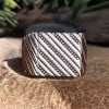 Bague argent ouvert chevaliere homme carrée