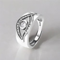 Bague argent ouverte oeil de dieu zirconium