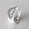 Bague argent ouverte oeil de dieu zirconium