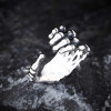 Bague argent main de squelette