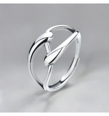 Silver infinity open ring