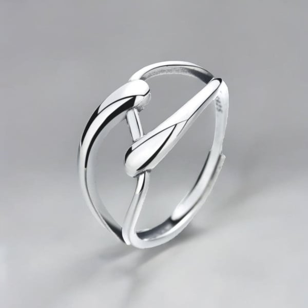 Bague ouverte argent infini