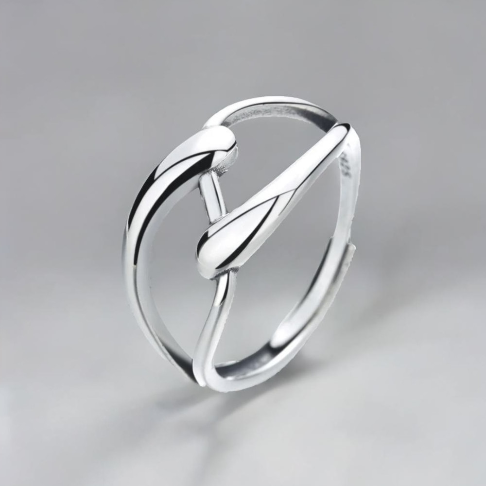 Bague ouverte argent infini