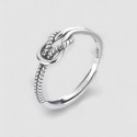 Bague ouverte argent noeud celtique